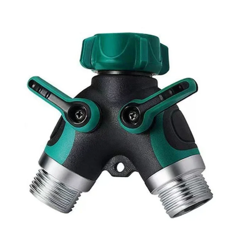 1PCS Garden Watering Two Way Hose Splitters Connector 3/4 Inch Garden Tap Water Splitter Y Conector Drip Irrigation Adapter