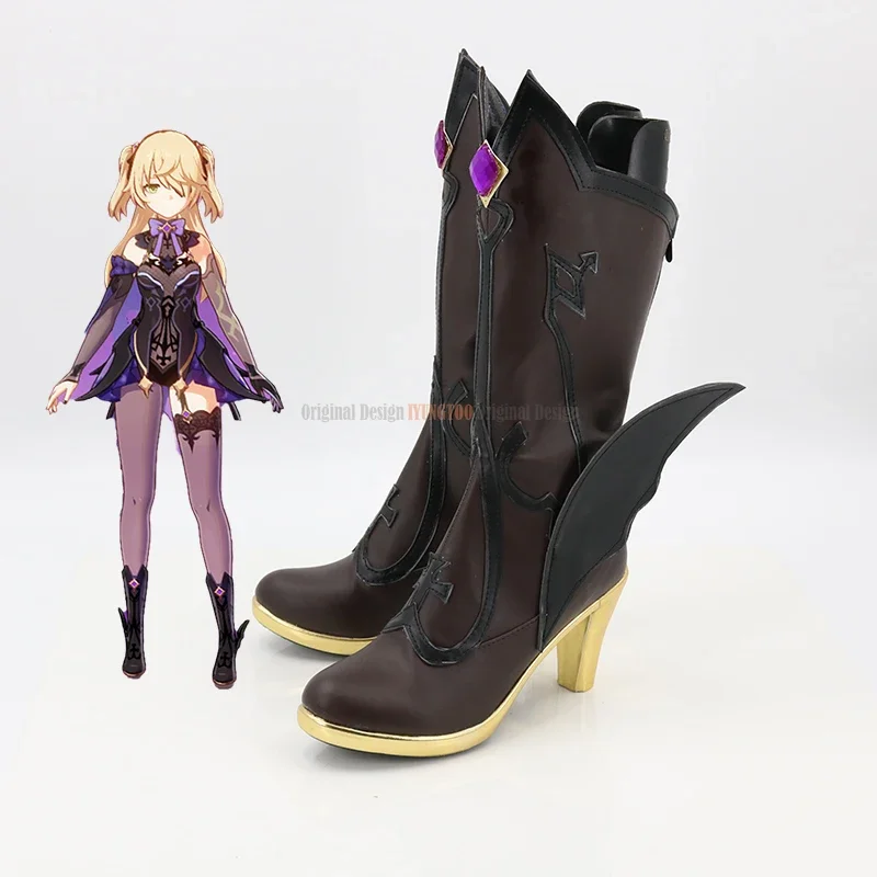 

Genshinimpact Fischl Anime Characters Shoe Cosplay Shoes Boots Party Costume Prop