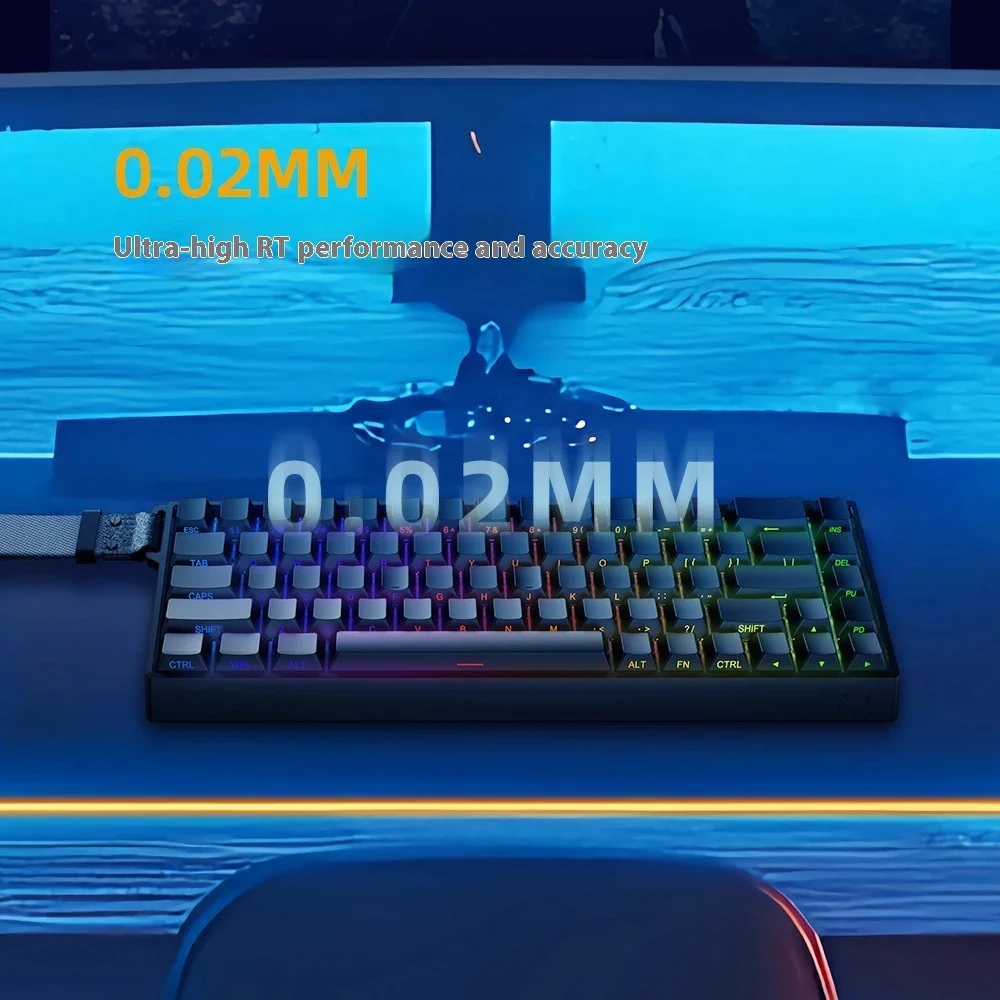 لوحة مفاتيح ميكانيكية سلكية IYX MU68 Pro مخصصة جميع الألومنيوم 8k E-Sports لوحة مفاتيح ذات محور مغناطيسي ميكانيكية 68 مفتاح Csgo Valoran #1