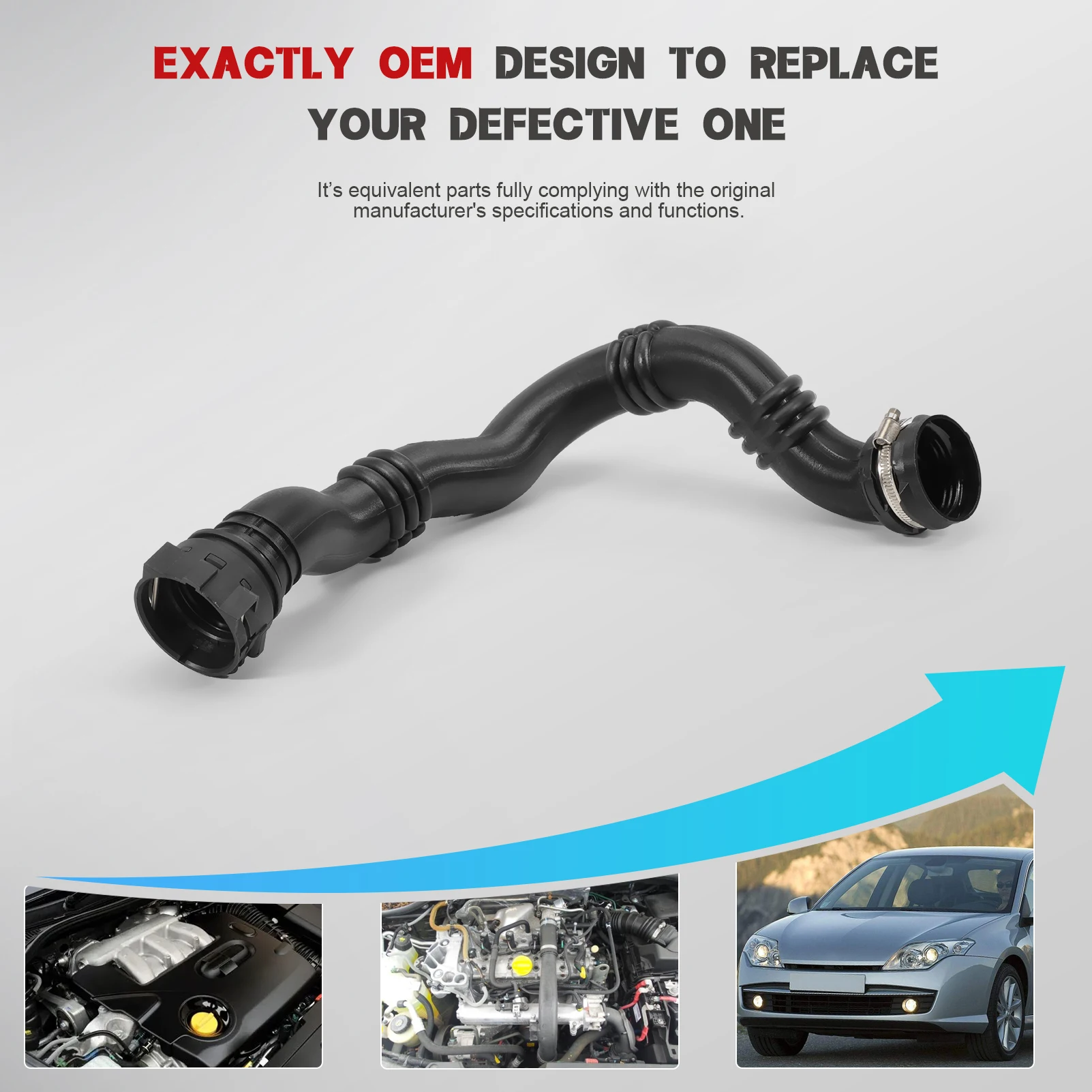 

8200551943 Воздушный шланг интеркулера для Renault Laguna 3 2007-2015 и Latitude 2.0 DCi