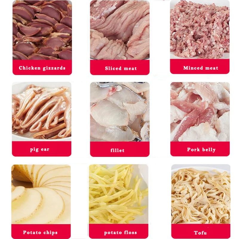 ماكينة تقطيع اللحوم الكهربائية التجارية/المنزلية، ماكينة تقطيع اللحم الأوتوماتيكية متعددة الوظائف من الفولاذ المقاوم للصدأ