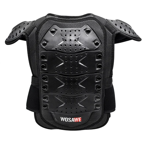 Imagen 2 del producto WOSAWE, chaleco de armadura para motocicleta para niños, protección trasera, Protector de pecho y espalda para motocicleta, chaleco de carreras para Motocross, equipo de protección