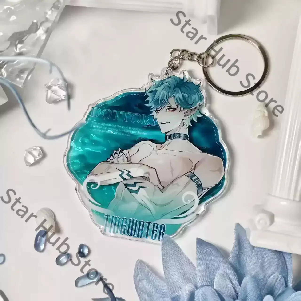 Genshin Impact Doctor II Dottore Pendant Keychain Backpack Ornament Hanging Drop Cosplay Colleagues Exquisite Gifts Anime