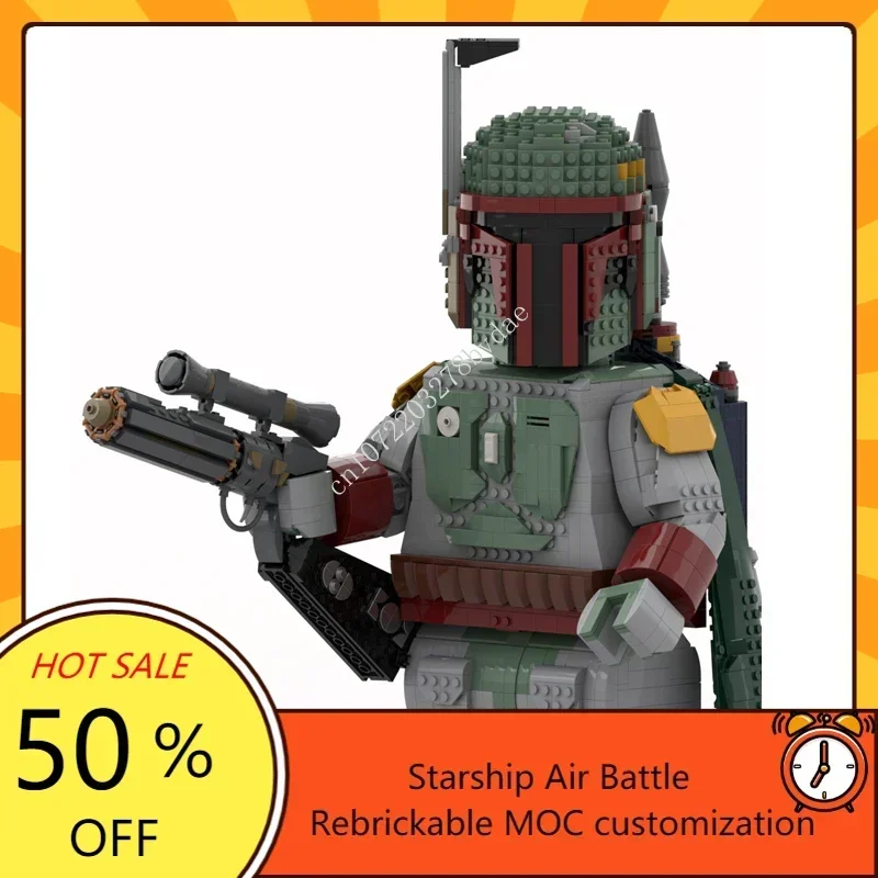 Décennie s de construction de la série Boba Fett pour enfants, casques de combat spatial, modèle de méga figurine, briques technologiques, jouets d'assemblage créatifs, cadeaux MOC