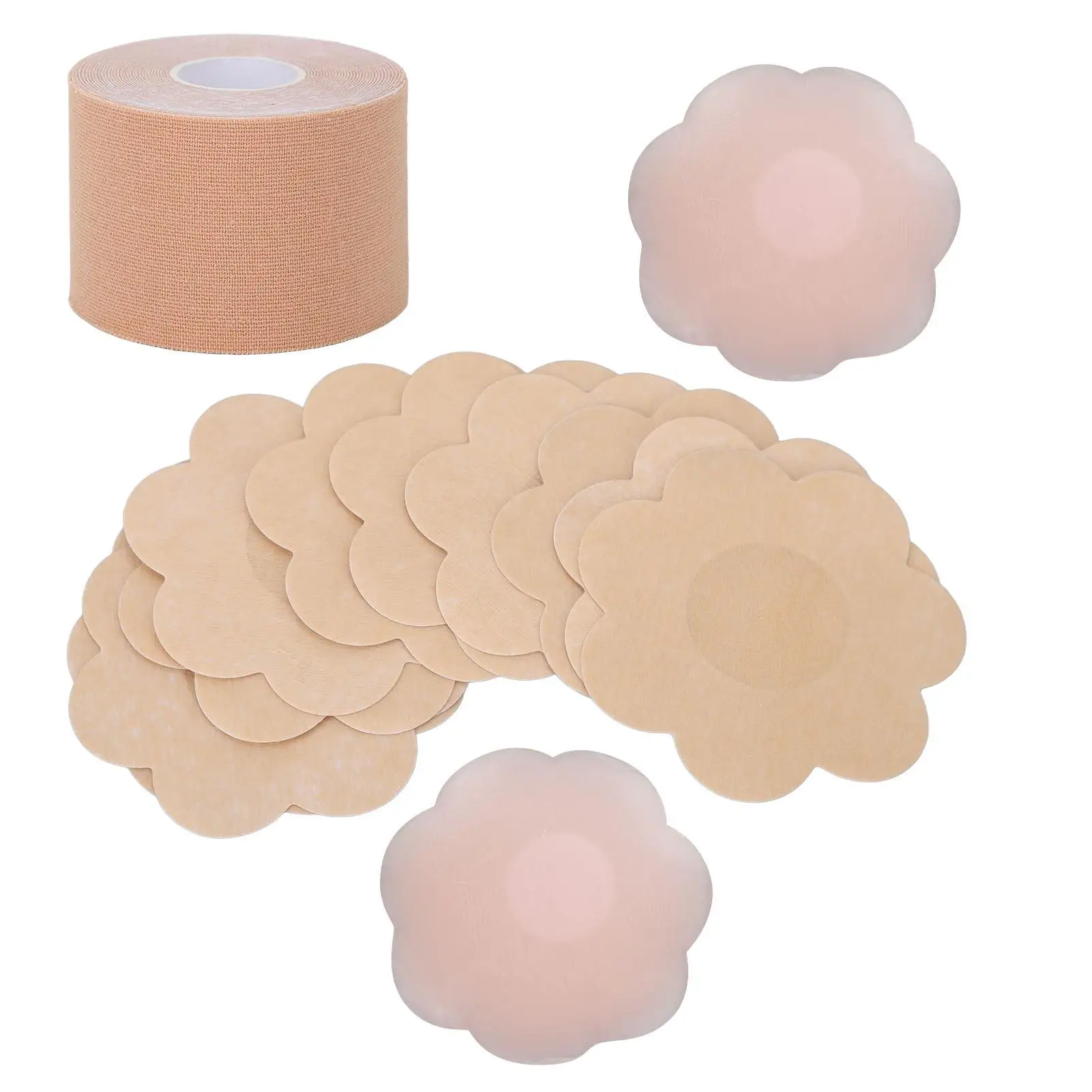 Breast Lift Tape Stretchy Nipple Covers Silicone Adhesive Bra Fashion Tape Set