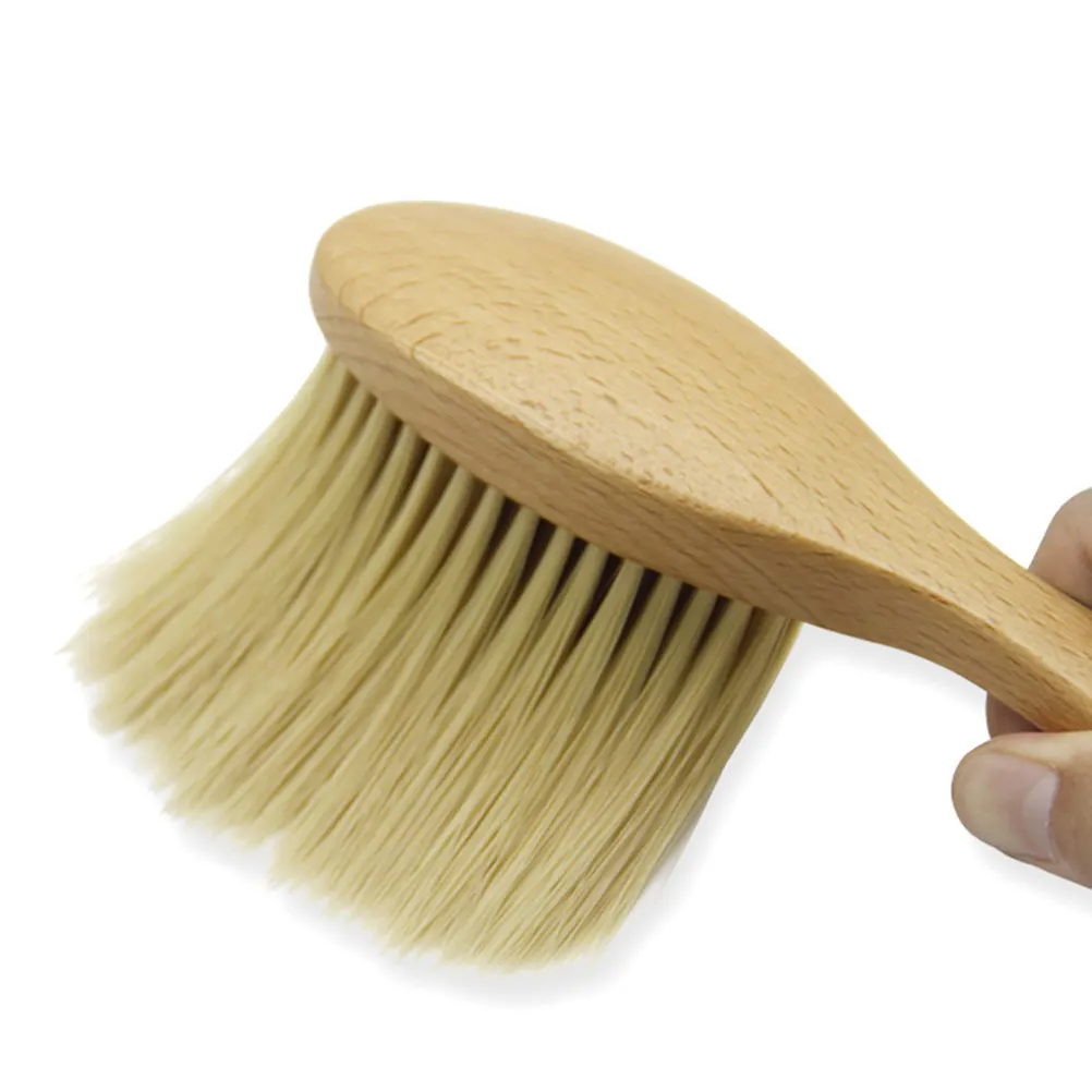 Barber Neck Duster Brush for Hair Cutting, Broken Hair Removal, Comfortable Grip Salon Shaving Cleaner view 5