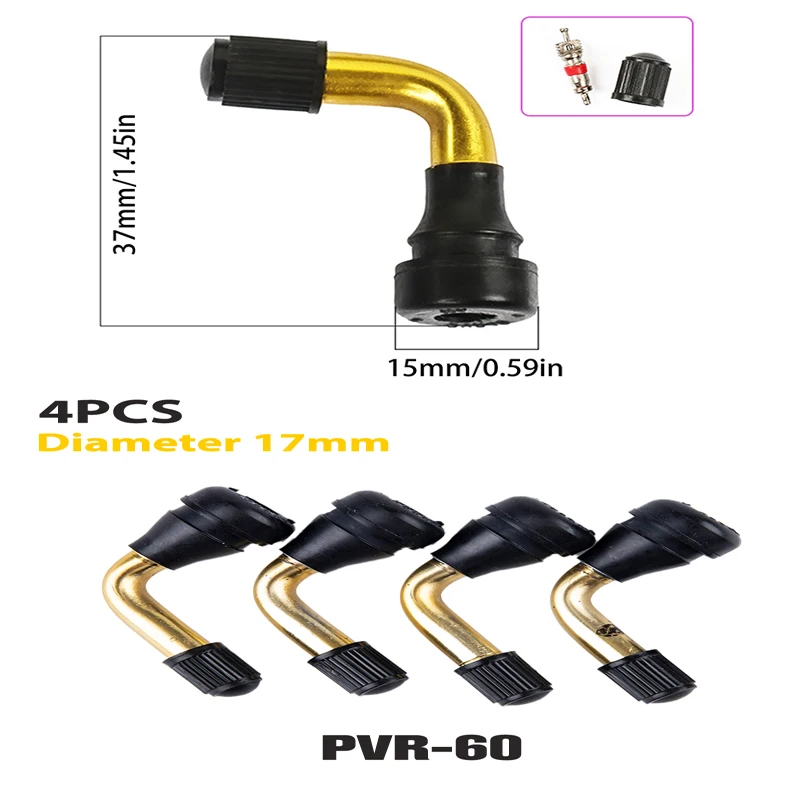 4 pçs haste da válvula do carro adaptador de ângulo de 90 graus roda pneu sem câmara válvula hastes tampas auto acessórios da motocicleta pneus & peça