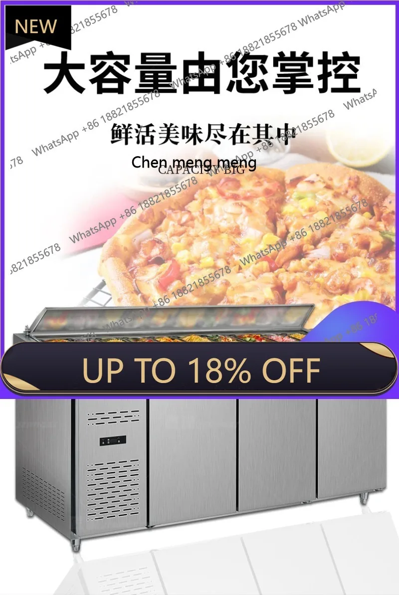 

FF A65 Air-cooled Pizza Cabinet Refrigerated Operation Table Pizza Topping Table Salad Cabinet Commercial Use