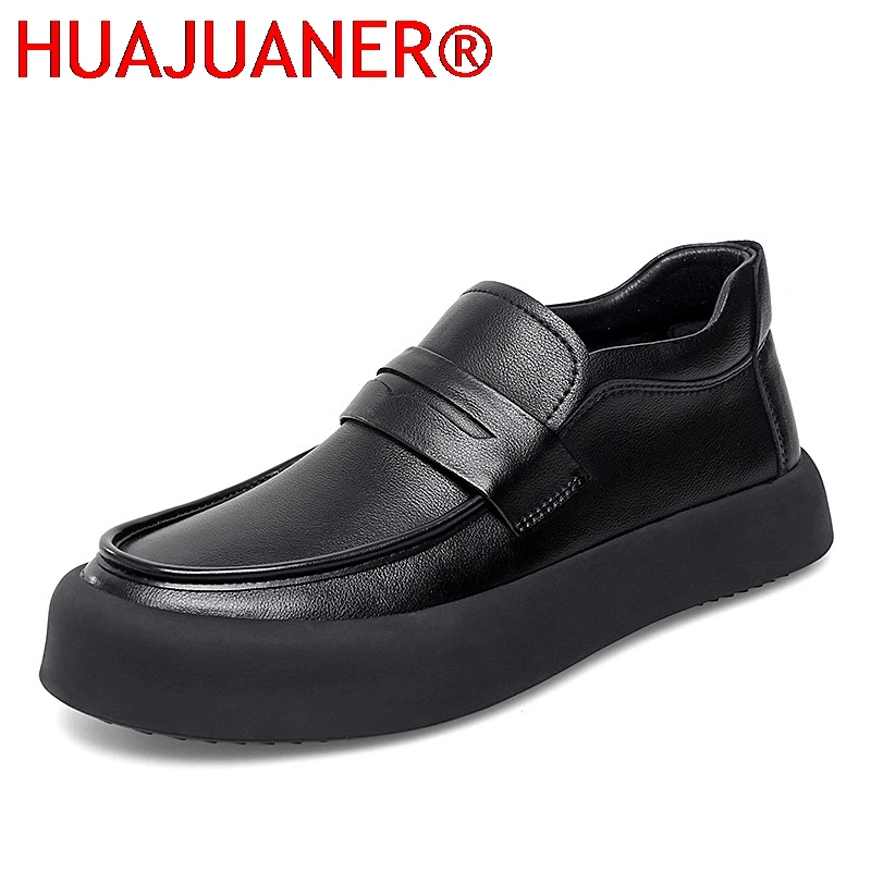 

Handmade Leather Men Shoes Casual Outdoor Slip On Loafers Men Leather Shoes Flats Moccasins Walking Shoes Non-Slip Dropshipping