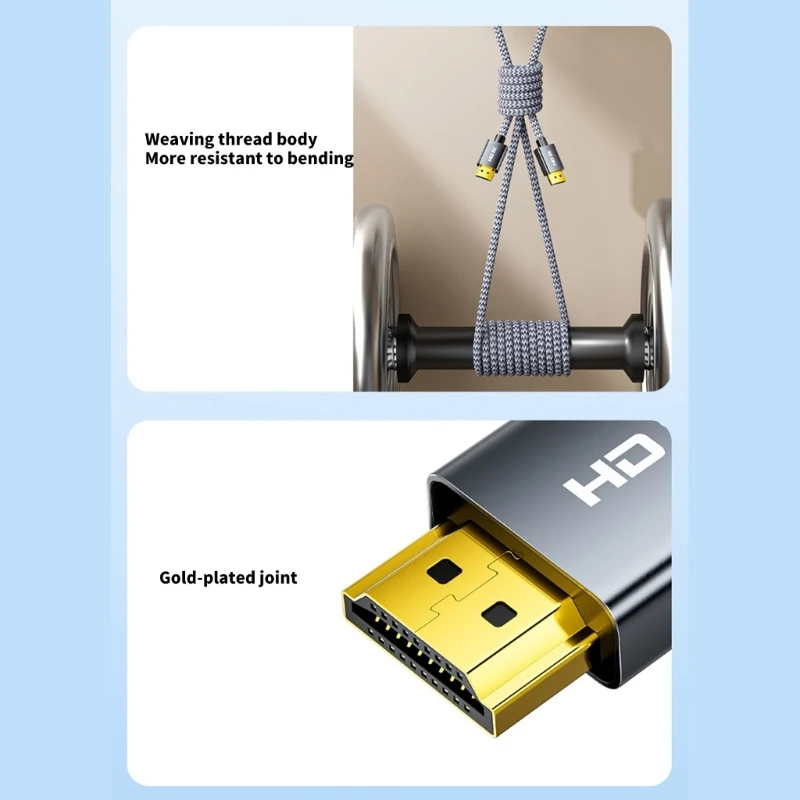 

Advanced 2.1 Video Cable 8K60hz 7680x4320 Support Dynamic 48Gbps Transfer for Immersive Audiovisual Experience 448F