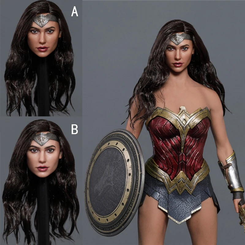 

GACTOYS GC037 1/6 Wonder Girl Head Sculpt Gal Gadot Planted Hair Head Carving Fit 12'' Female Action Figure Body HobbyCollection