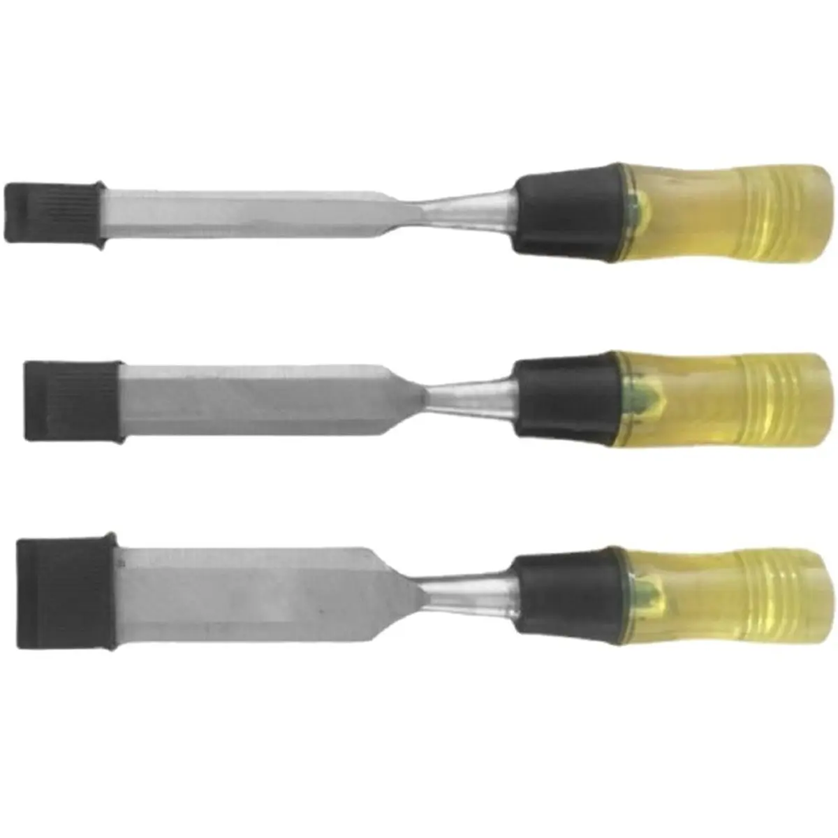 A1560K Premium Wood Chisel Set 3 Pcs Transparent Acetate Fiber Handle High Grade Carpenter Chisels SUMMER