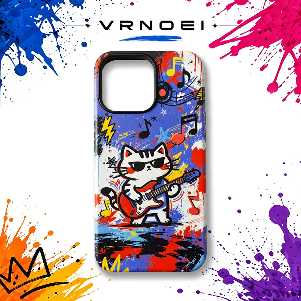 Original Graffiti Ink Splashing Art Magnetic Case For iPhone 18 17 16 15 14 13 12 Pro Max Wireless charging airbag bracket Cover
