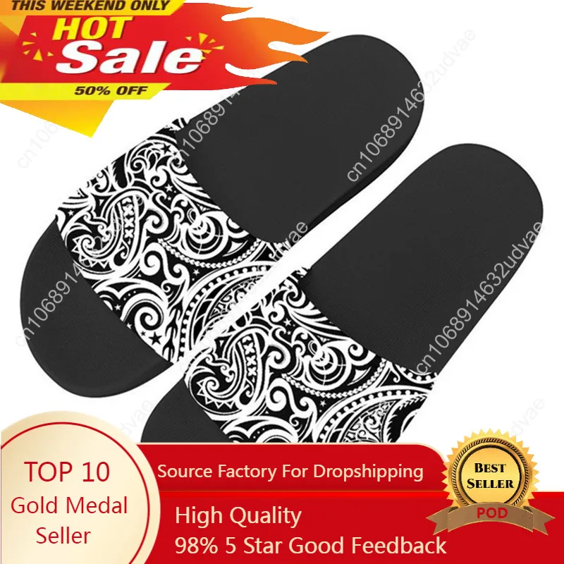 

DogintheholeBlack African Tribal Home Indoor Slipper For Women Fashion Brand Sandals Ladies Female Casual Beach Slide Shoes