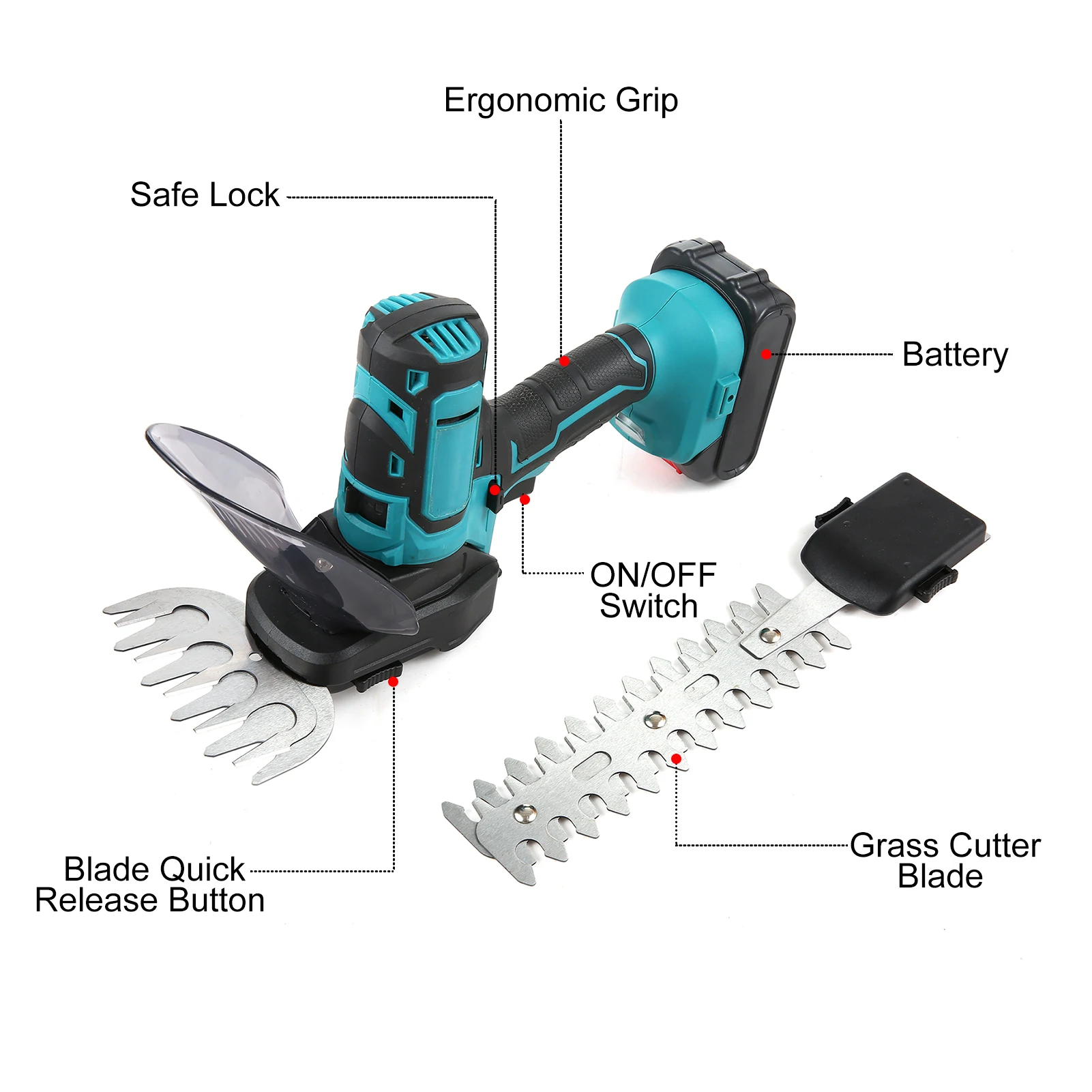 Аккумуляторные ножницы для травы 20 В, ручной триммер для травы 2 в 1, электрические машинки для стрижки травы и аккумуляторные триммеры для живой изгороди