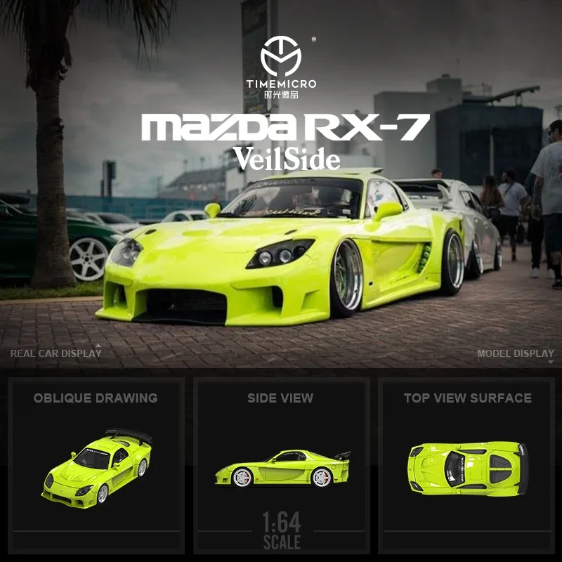 Timemmicro 1:64 Mazda RX-7 Veilside Diecast Model Car