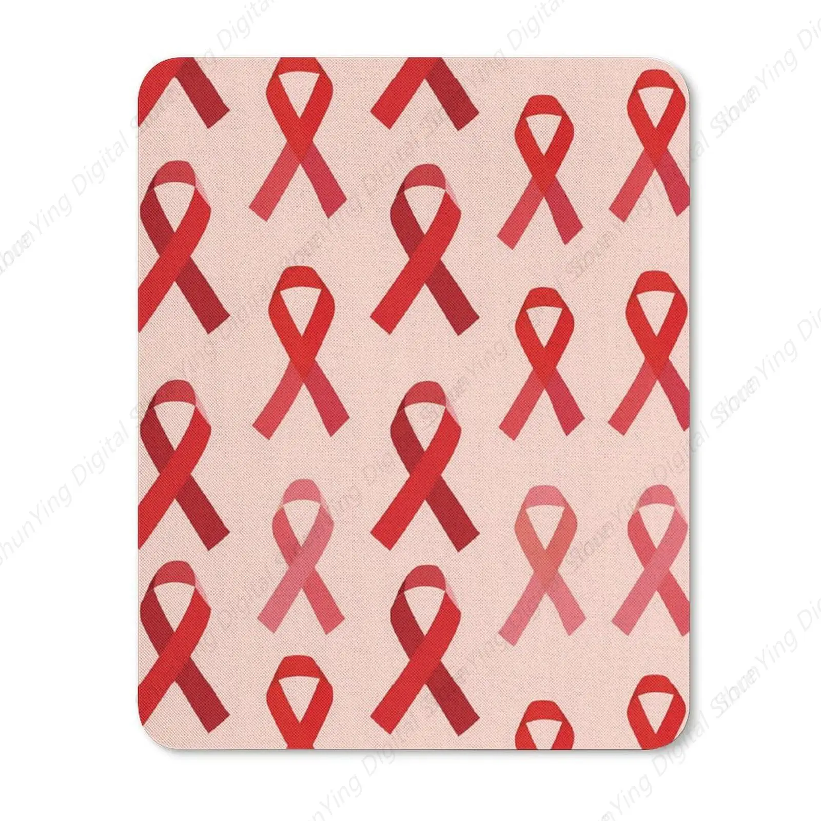 

Breast Cancer Awareness Ribbon Mouse Pad Home Office Desk Decoration Computer Game Mouse Pad 25*30cm