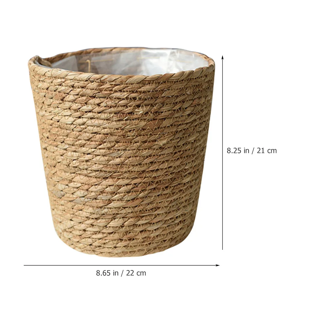 

Woven Flower Pot Large Wicker Plant Basket Indoor Rustic Planter Durable Straw Weaving Storage Supplies