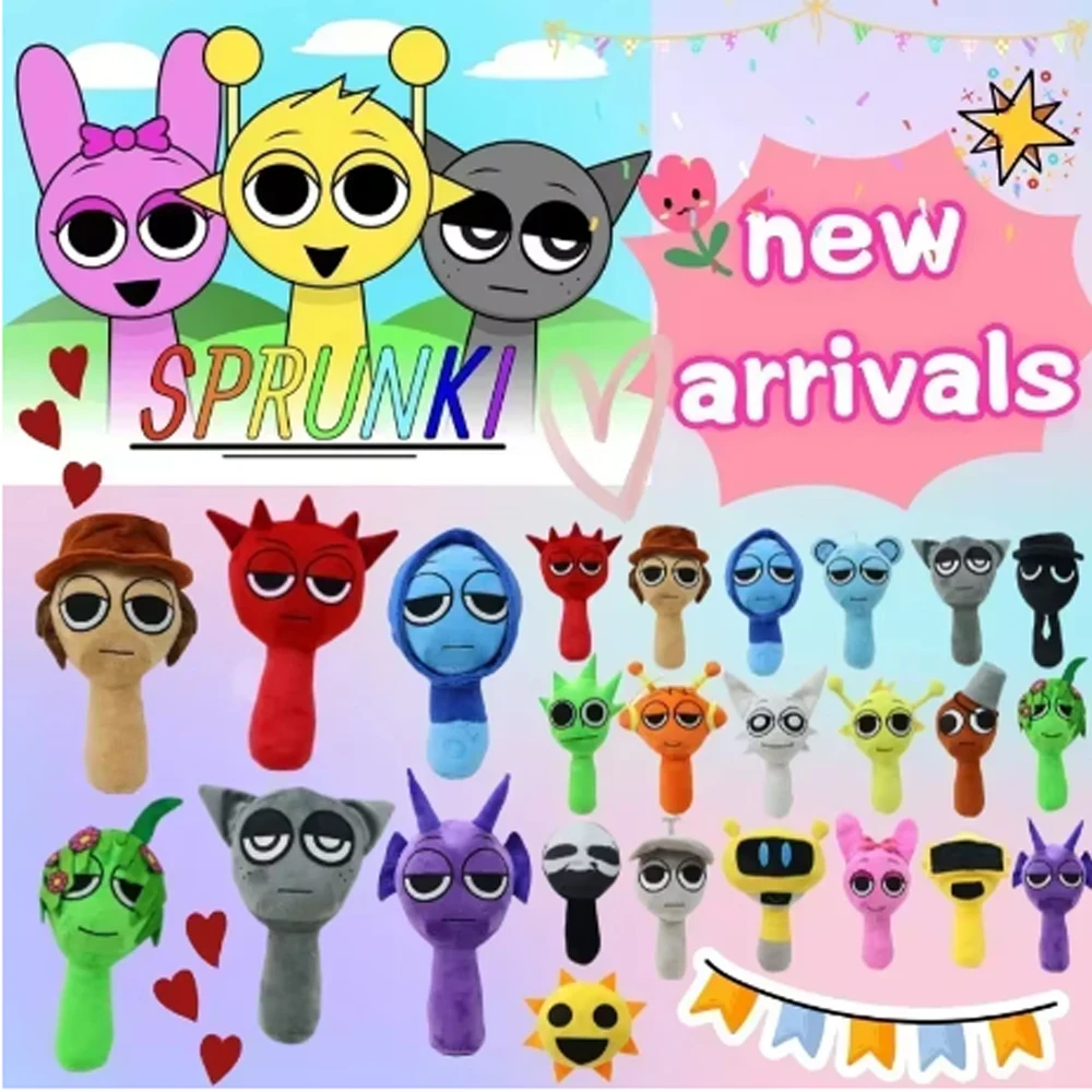 33styles Sprunki Plush Toys Sprunki Incredibox Plush Doll Sprunki Game Pillow Kids Birthday Gifts Stuffed Dolls Christmas Gift