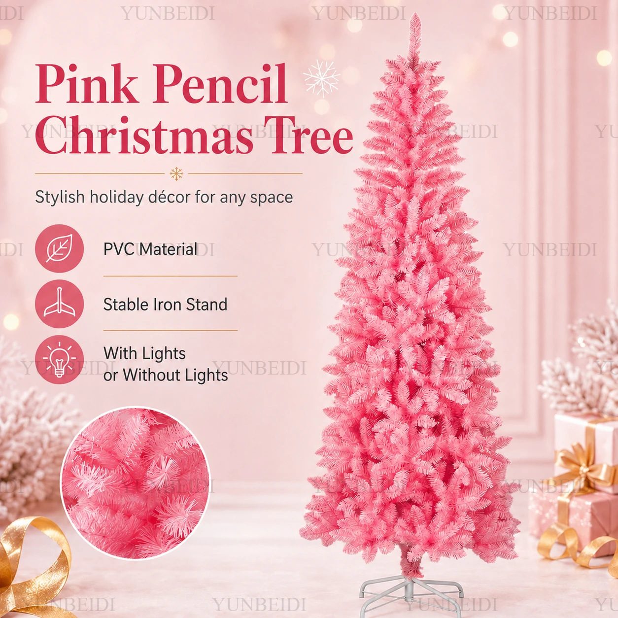 شجرة عيد الميلاد الوردية على ش - مراجعة Christmas Tree Artificial وسعره