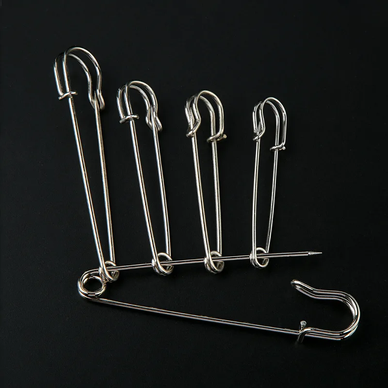 10pcs Large Safety Pins Brooch Base Hook Spring Lock Fasteners for For DIY Jewelry Craft Making Accessories Duty Sewing Tools