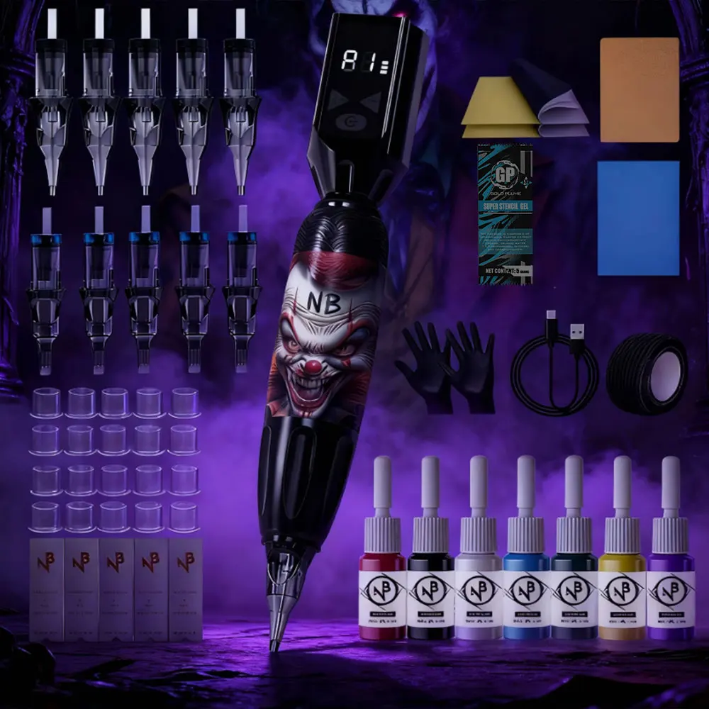 GOLDPLUME Tattoo Kit or Tattoo Machine New Cool Tattoo Pen Set Permanent Makeup Tattoo Machine Set Wireless Tattoo Gun Set