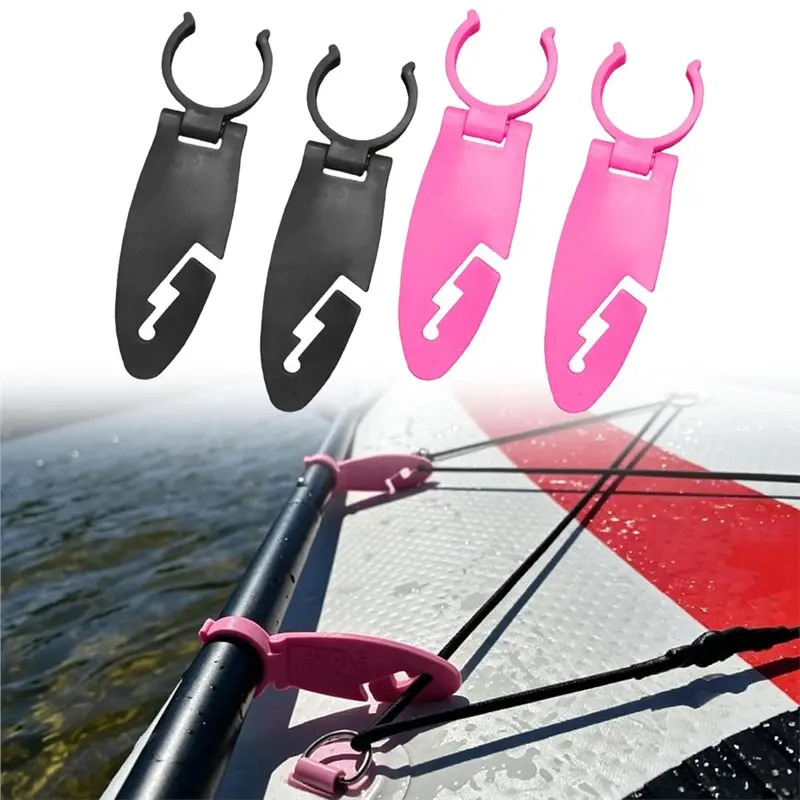 T22C Water Sports Equipment Paddle Board Paddle Holder 4Pcs Secure Kayak Clip Fixing Clamps,Versatile Kayaking