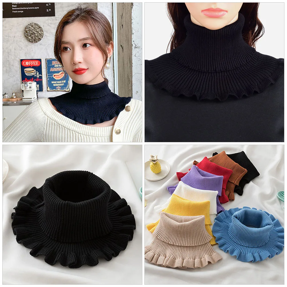 

1pc Wool Knitted Neck Gaiter Warm Lightweight Breathable Multi-Function Reusable Scarf for Outdoor Sports Hiking Skiing Cycling