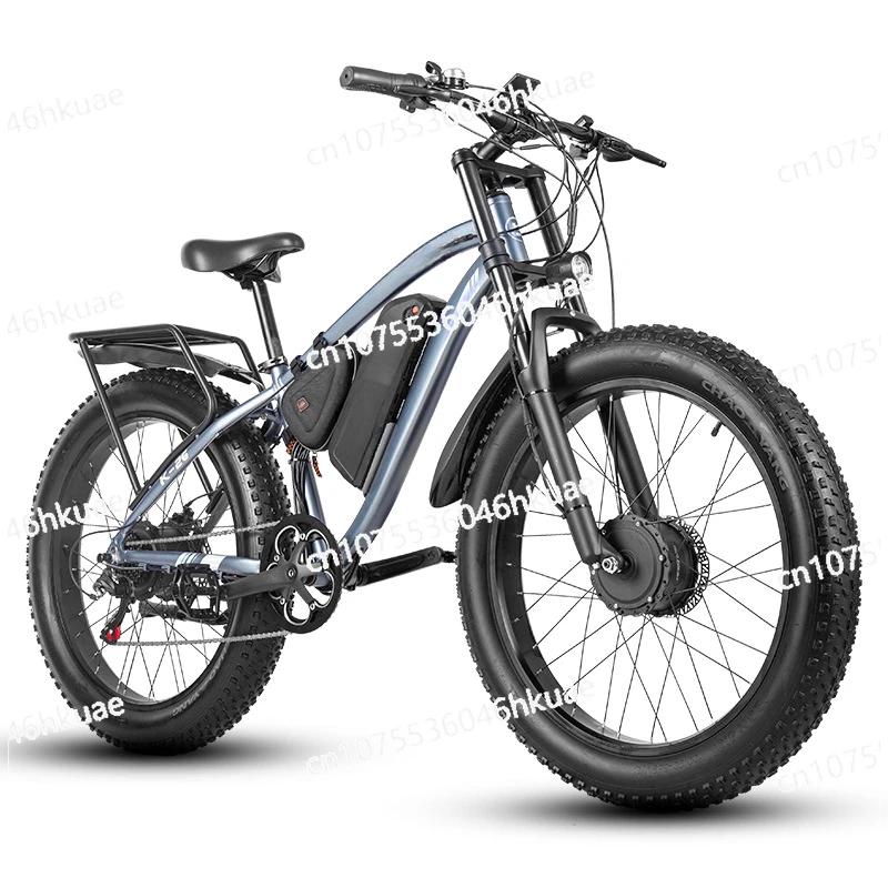 26 Inch Dual Drive Electric Bicycle 48V Lithium Battery Mountain Off-road Motorcycle