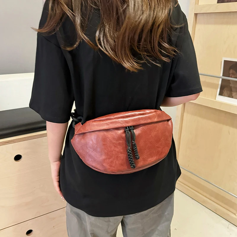 Fashion simple Woman Chest Bag Leisure Waist Bags Phone Pack PU Leather ladies Shoulder Bag Designer Luxury Crossbody Chest Pack