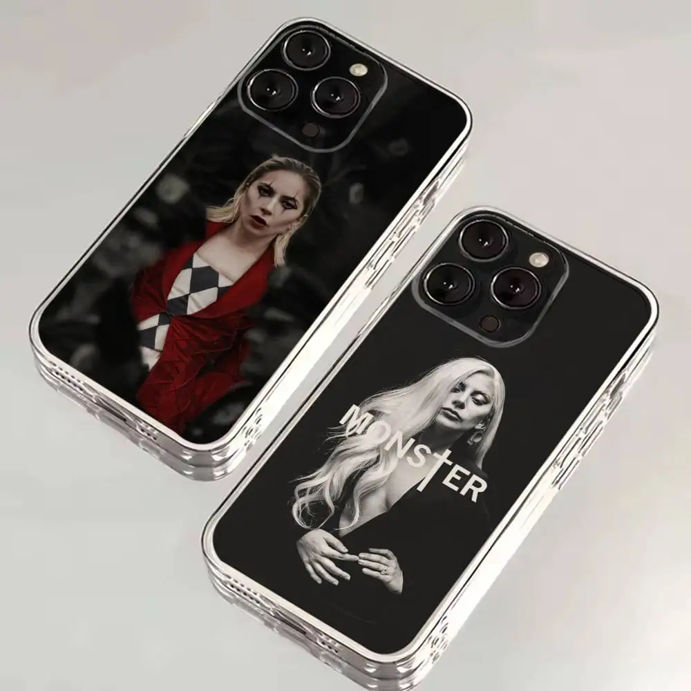 

Singer L-Lady Gaga Phone Case For iPhone 16,15,14,13,12,11,17 Pro,Max,Plus,X,XS,XR,SE,Mini Transparent Soft Cover