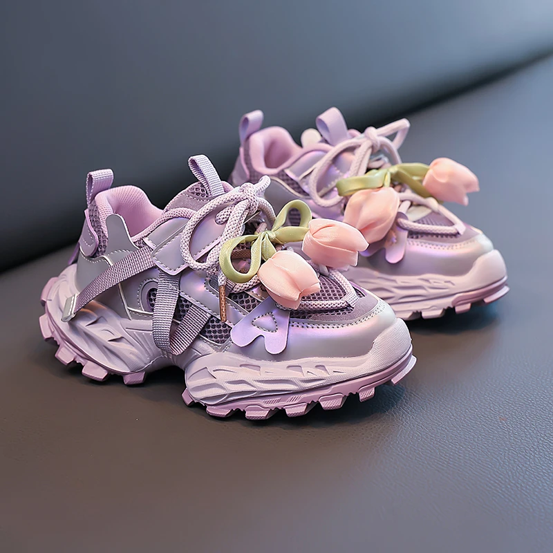 

Autumn Sport Shoes For Children Mesh Breathable Kid's Sneakers Soft-soled Anti-slippery Boy's Girl's Running Shoes Footwear