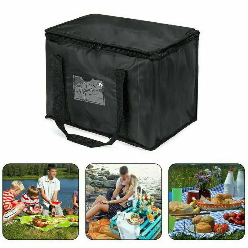 28-70L Insulated Tote Bag Grocery Fruit Food Meal Big Storage Cooler Delivery Zipper Thermal Case Outdoor  Market Organizer