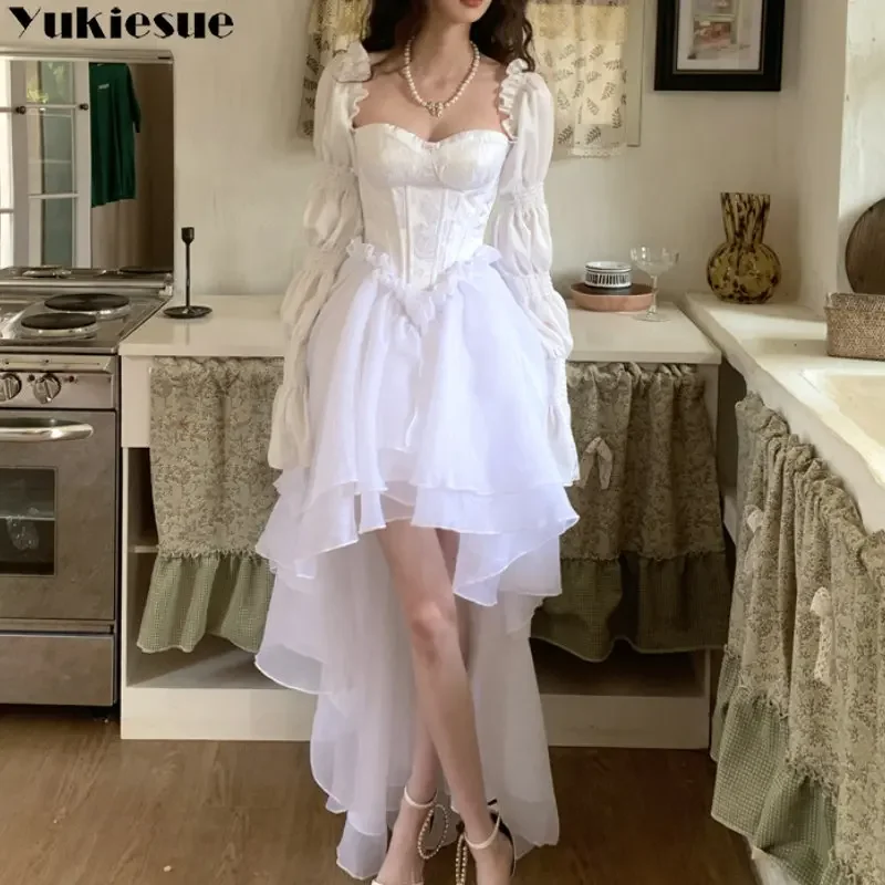 

French Design Small Fragrance Princess Puffy Skirt Unique Chic Temperament Dress Women Wear Dress In Spring Elegant Tea Break