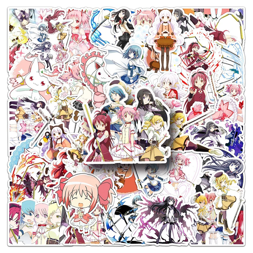 10/30/50 Stück Puella Magi Madoka Magica Anime Aufkleber Cartoon-Sticker Spielzeug DIY Laptop Handyhülle Motorrad Dekoration Aufkleber Spielzeug