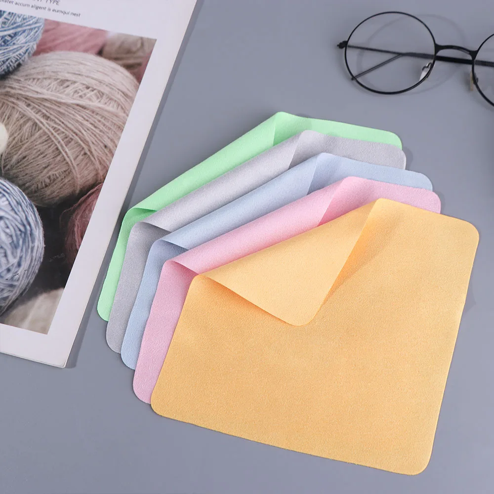 Portable Suede Glasses Cloth Microfiber Glasses Clean Glasses Cleaner Solid Color Cleaning Wipes Microfiber Cleaning Cloth Male