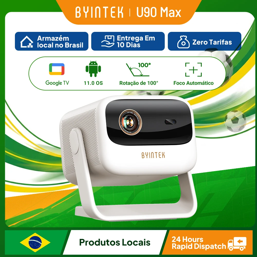Byintek U90 Projetor 4K Full Hd1080P Cinema Android 11.0 Wifi Mini Portátil 1080 - imagem 1