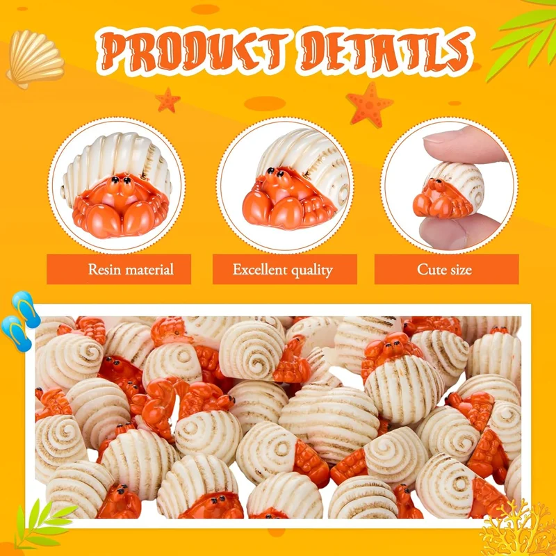 10 figurines mini crabe ermite - Resin Art Beach avis et prix