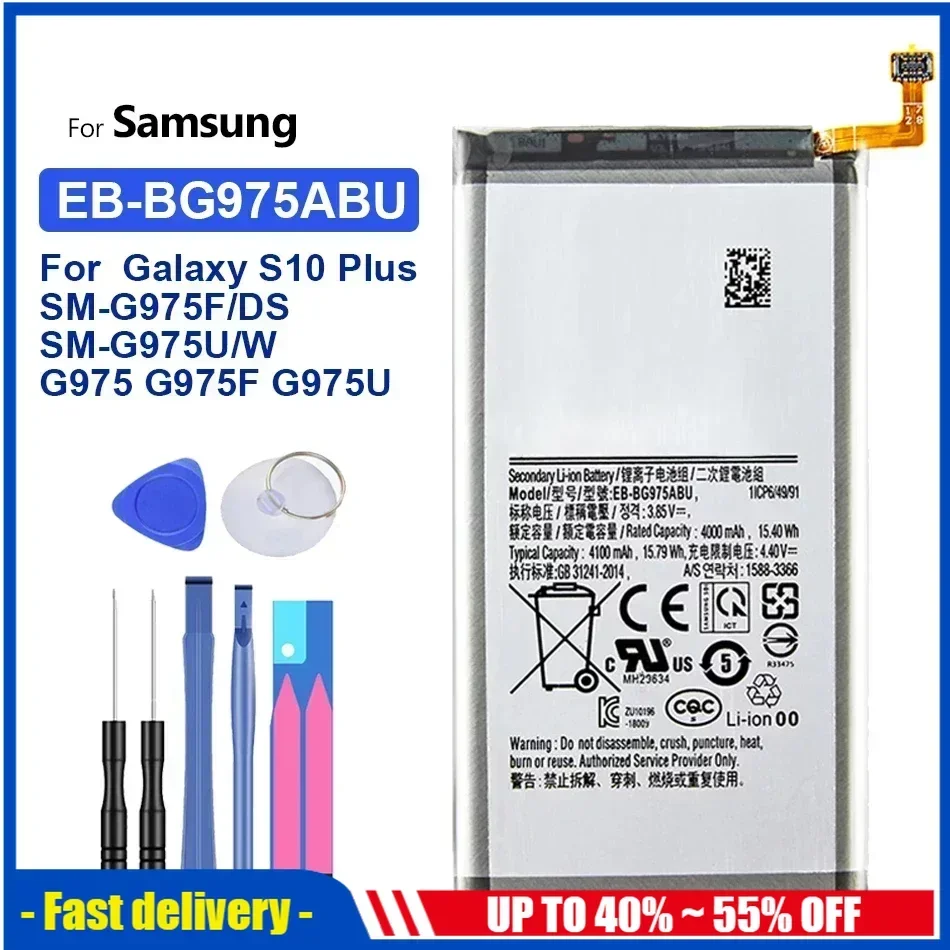 Mobile Phone Batteries For Samsung Galaxy S10 Plus S10+ SM-G9750 EB-BG975ABU Smartphone Battery