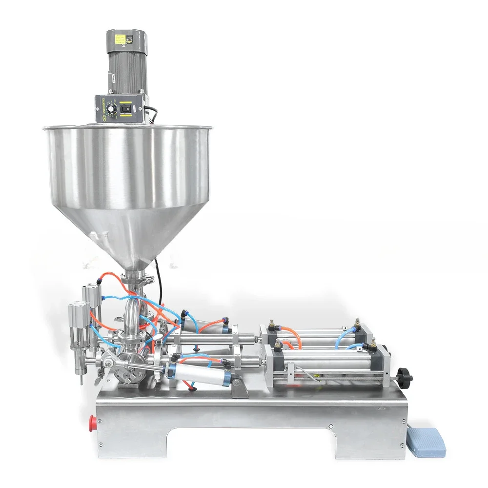 

Horizontal Pneumatic Paste Filling Machine Stirring Granules Mung Bean Paste Chili Sauce Chia Seeds