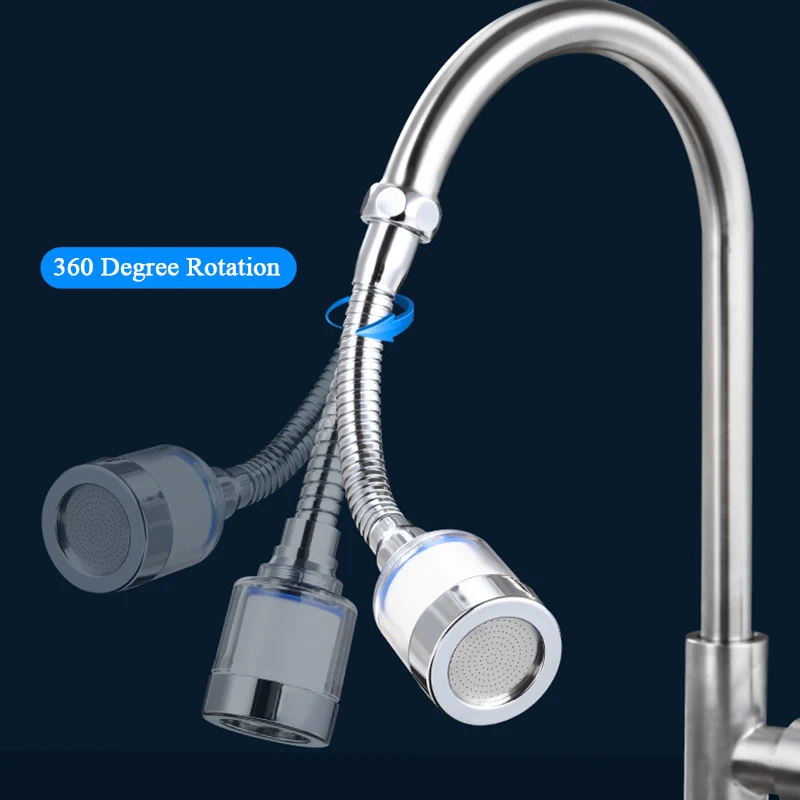 360° Rotary Kitchen Faucet Spray Head Filter washbasin Splash proof Adapter Kitchen Sink Faucet Aerator for Filtration Purifier