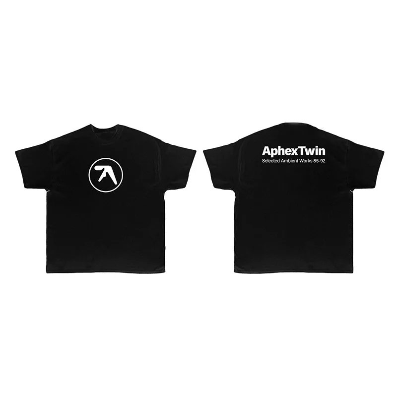 Camiseta de verano 2025 Aphex Twin de algodón de gran tamaño, camiseta de manga corta a la moda, camisetas para hombres y mujeres, ropa de calle Y2k, ropa Harajuku
