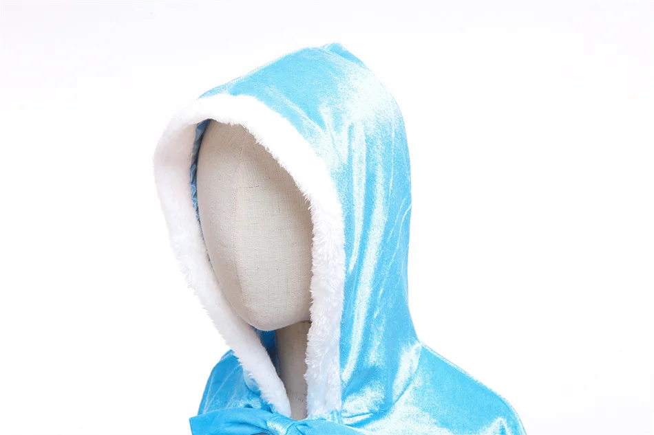 Prinzessin süßer fester Umhang mit Kapuze für Mädchen und Kinder, Winterumhang, Weihnachten, Geburtstag, Halloween, Karneval, Party, Kostüm, Cosplay-Zubehör – Detail 5