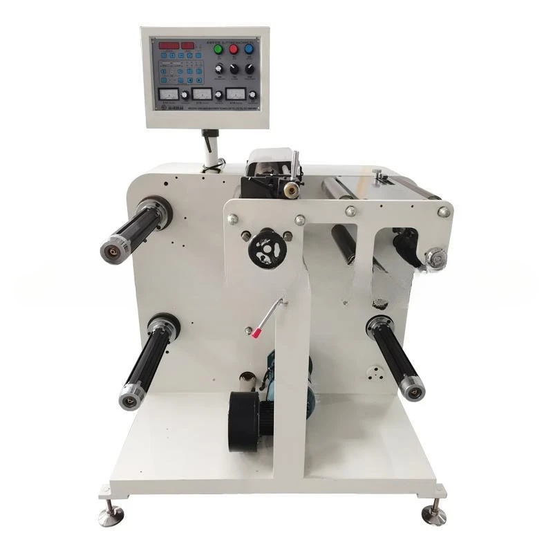 

350AB axis small high-speed film self-adhesive label slitting machine, paper straw sticker cutting and cutting equipment