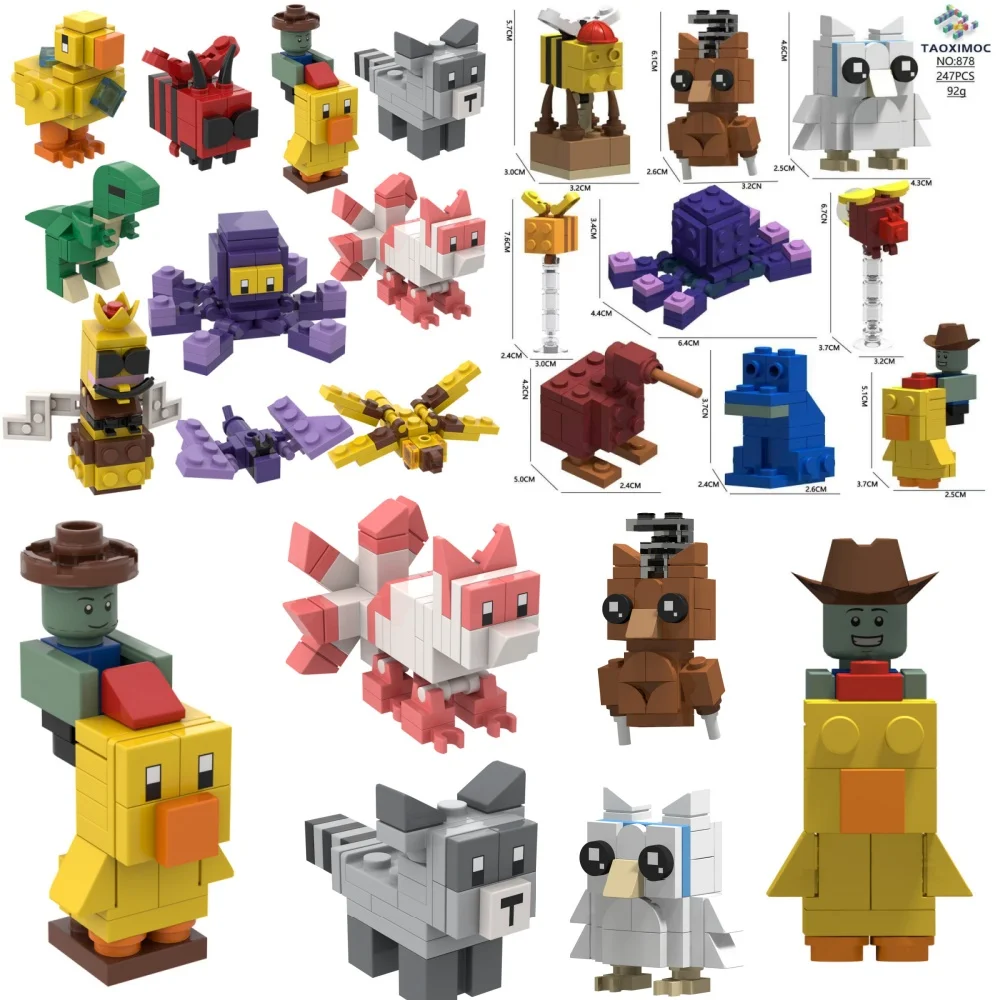 

New Grow A Garden Building Blocks Toys Games Figure Dolls Figurine Game Grow A Garden Toy Chicken Jockey Bricks Assembly Toys Ki