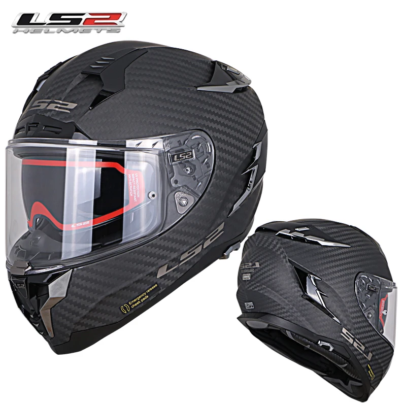 Original LS2 FF327 6K carbon fiber motorcycle helmet LS2 CT2 full face helmets casco casque moto no pump