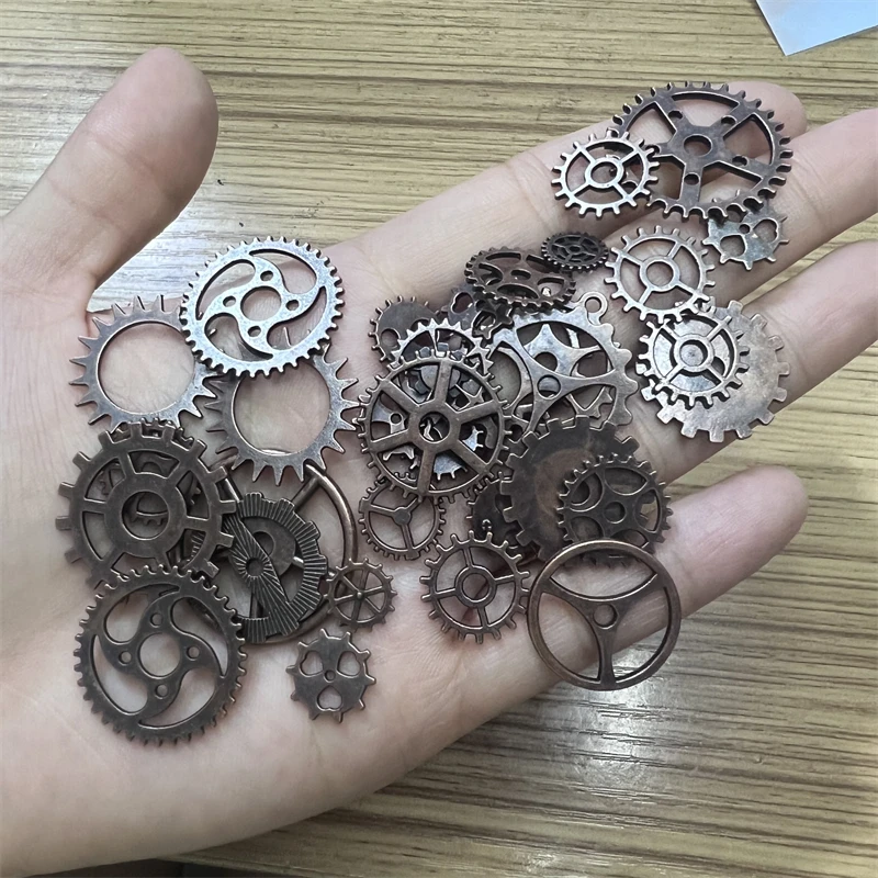 30pcs Mixed Antique Steampunk Cogs & Gears Charms DIY Pendant Charms Jewelry Making Vintage Bracelets Craft Metal Zinc Alloy