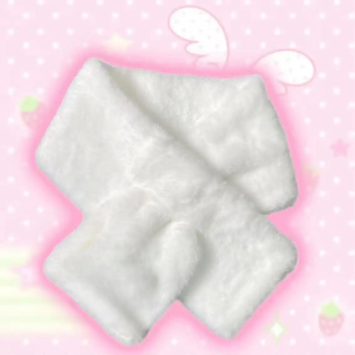 اليابانية الكرتون Mp الفراولة المرقعة رقيق وشاح شتاء دافئ سميكة لطيف متقاطع الخمار الحلو Y2k اكسسوارات #4