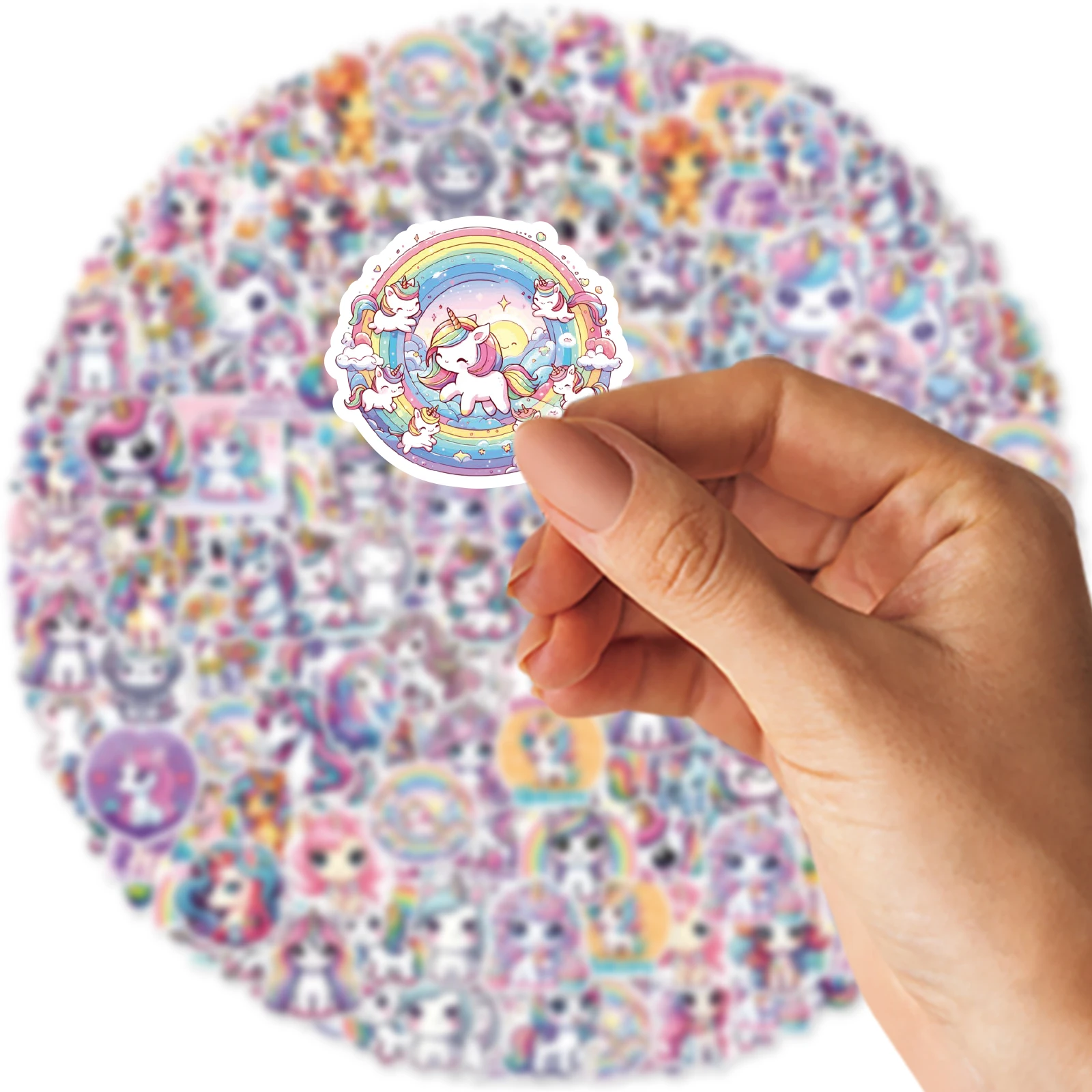 50pcs Cute Unicorn Cartoon Character Graffiti Suitcase Sticker DIY Decorative Laptop Water Cup Motorcycle Classic Toy PVC Decals