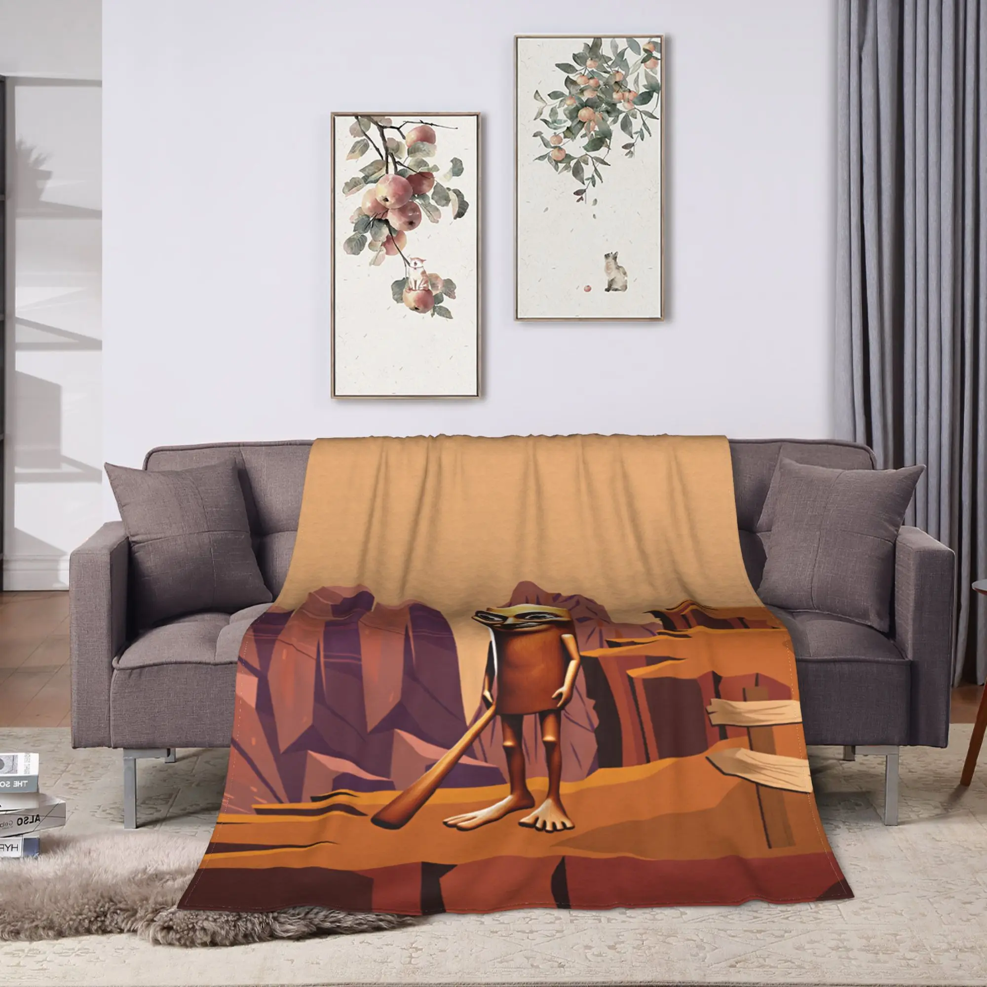 Tung Tung Sahur Italian 67 Warm Soft Blankets  Aesthetic Plane Travel Throw Blanket Couch Chair Flannel Bedspread Sofa Bed Cover